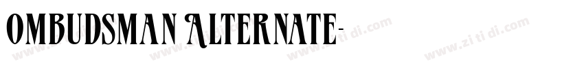 Ombudsman Alternate字体转换